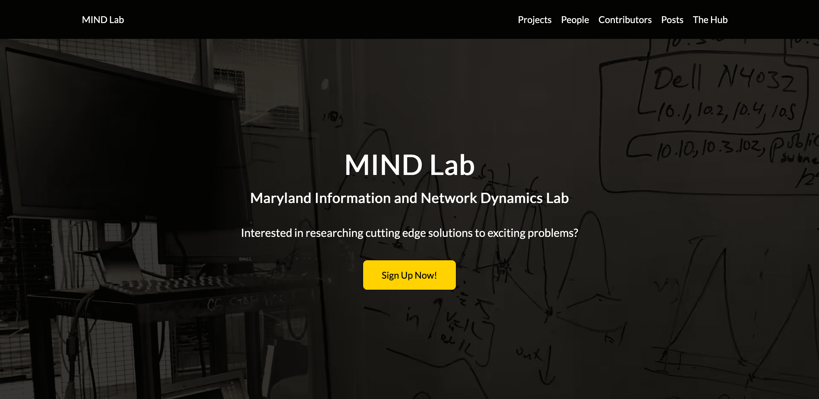 Screenshot of MIND Lab website